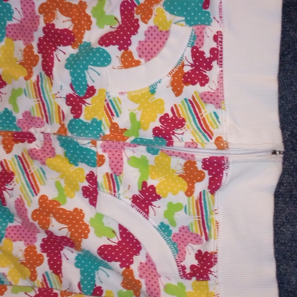 EUC 2 Piece Little Girls Zip-up Hoodie Lot Size 4T Butterflies - Picture 4 of 8